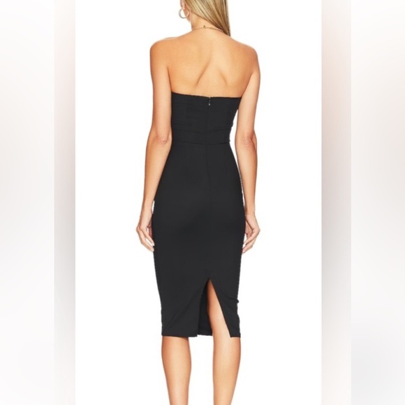 NWT MORE TO COME Sophia Strapless Midi Dress in Black NWT Size XS - Picture 5 of 5
